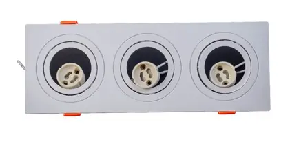 LAMPARA MULTISPOT CUAD. 10" DIRIG. TRIP BLANCO GU10 P/EMP. (C/SOCATE) REF.SQ04T-WH MARCA ARTIG LIGHT