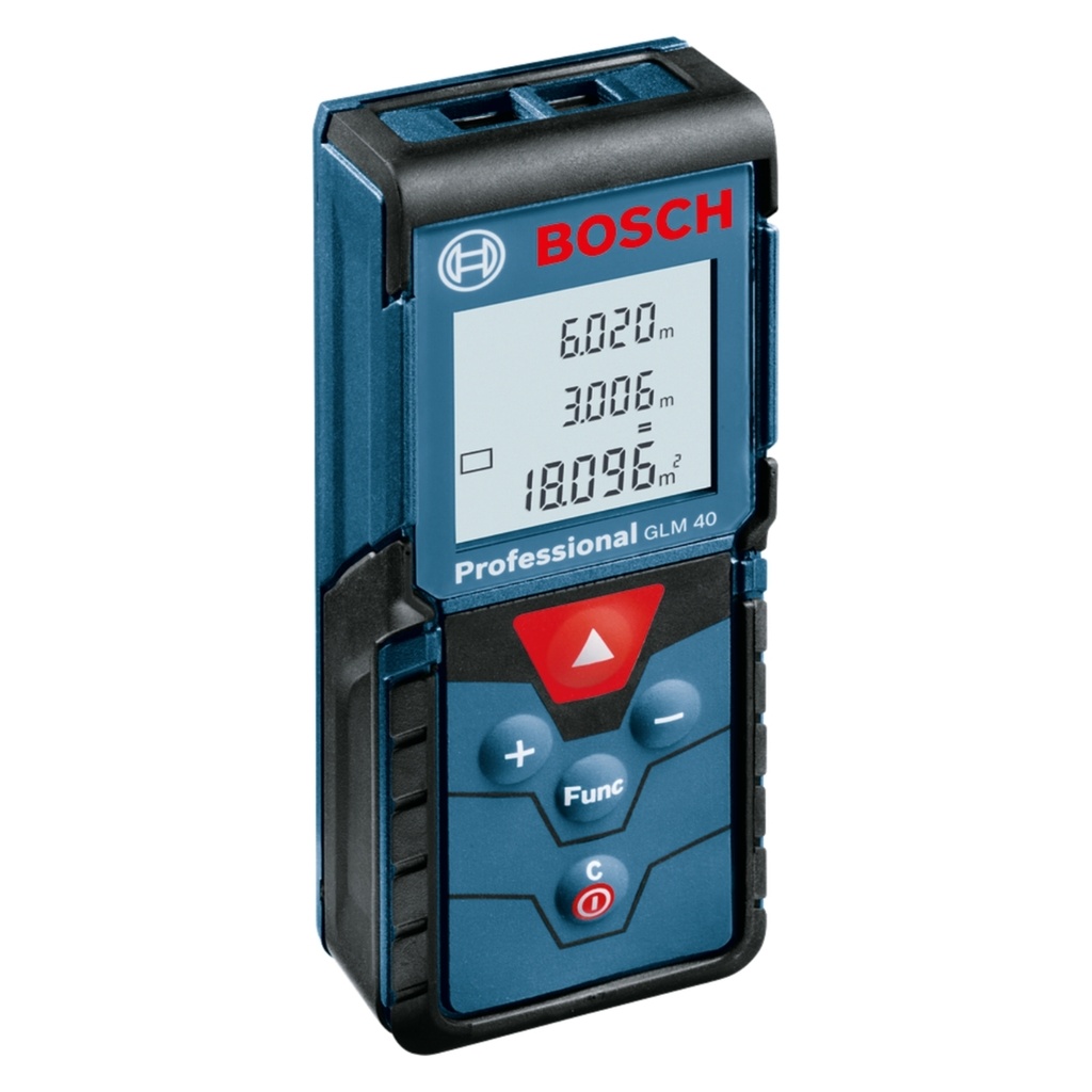 MEDIDOR / METRO LASER COMPACTO LUZ ROJA HASTA 40 MT CON ESTUCHE 2 BATERIA AA IP54 REF. GLM40 COD.790406 BOSCH