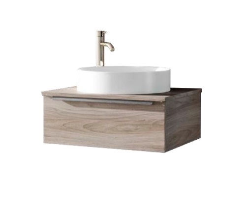 MUEBLE PARA BAÑO EN PVC 60 CM X 45 CM X 24 CM COLOR CENIZA CON LAVAMANOS REF. MUE-28 MARCA UNIQUE