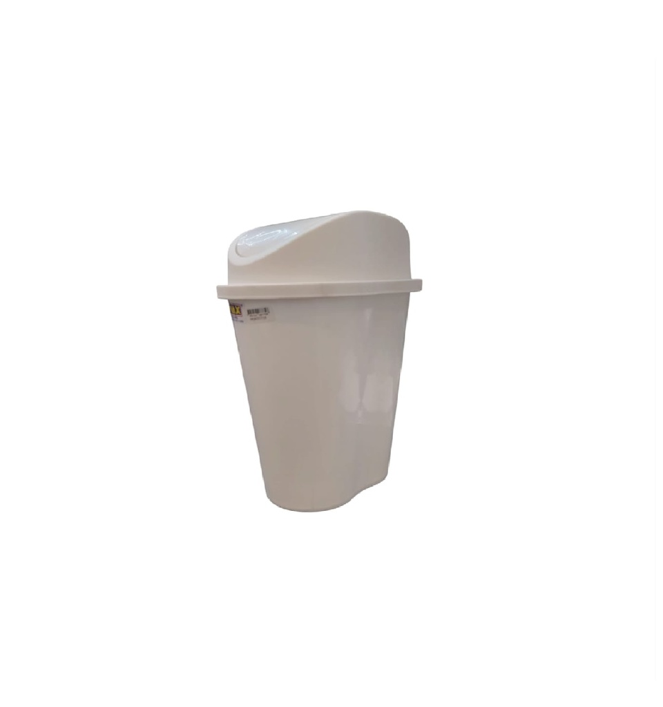 PAPELERA RECTANGULAR VAIVEN 2.50 LTS PLASTICA COLOR BLANCO REF. 8771-XP MOD.STYILE MARCA RIMAX