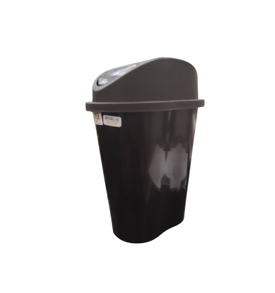PAPELERA RECTANGULAR VAIVEN 2.50 LTS PLASTICA COLOR WENGUE REF. 8774-XP MOD.STYILE MARCA RIMAX