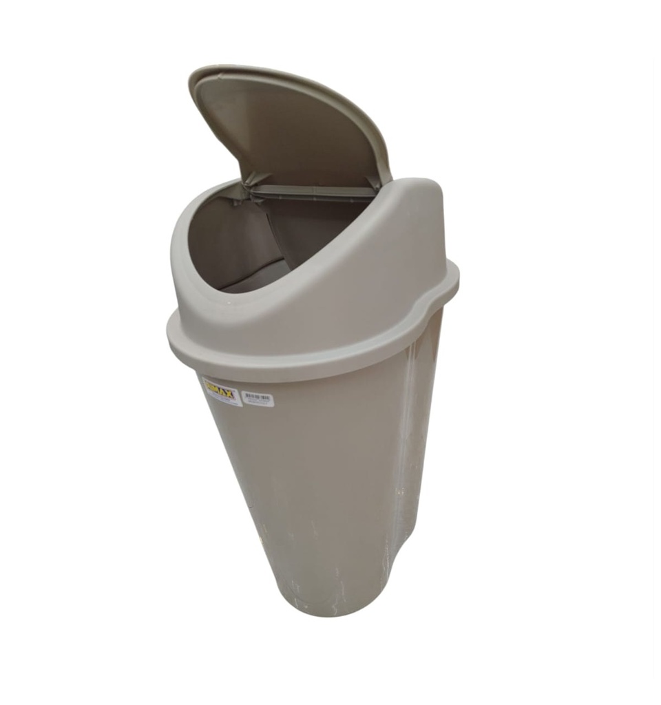 PAPELERA RECTANGULAR VAIVEN 25 LTS PLASTICA COLOR BEIGE /CREMA REF. 071924-XP MOD.STYILE MARCA RIMAX