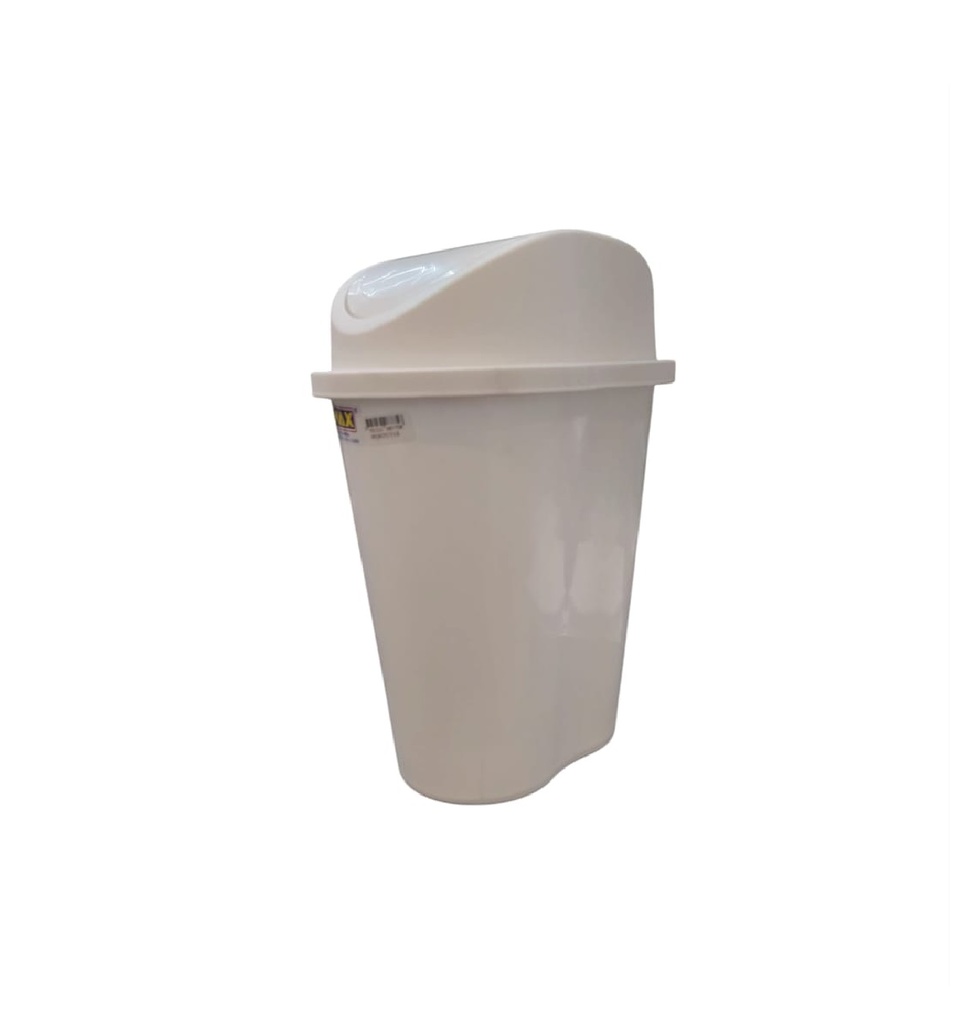 PAPELERA RECTANGULAR VAIVEN 5 LTS PLASTICA COLOR BLANCA REF. 8775-XP MOD.STYILE MARCA RIMAX