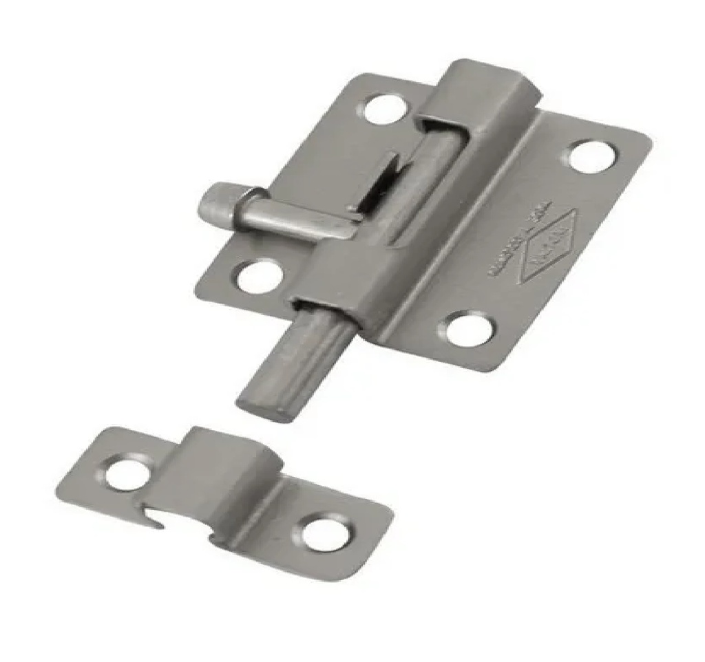 PASADOR CUADRADO DE 3" LATON CAL 18 ZINCADO REF.T1502-0066 / 938402 MARCA INDUMA