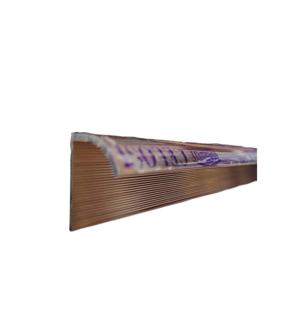 PERFIL / FLEJE DE ALUMINIO PARA PORCELANATO 2.40 MT X 2.3CM C/ ORO ROSA REF. CEL-0126 MARCA CELOSIAS