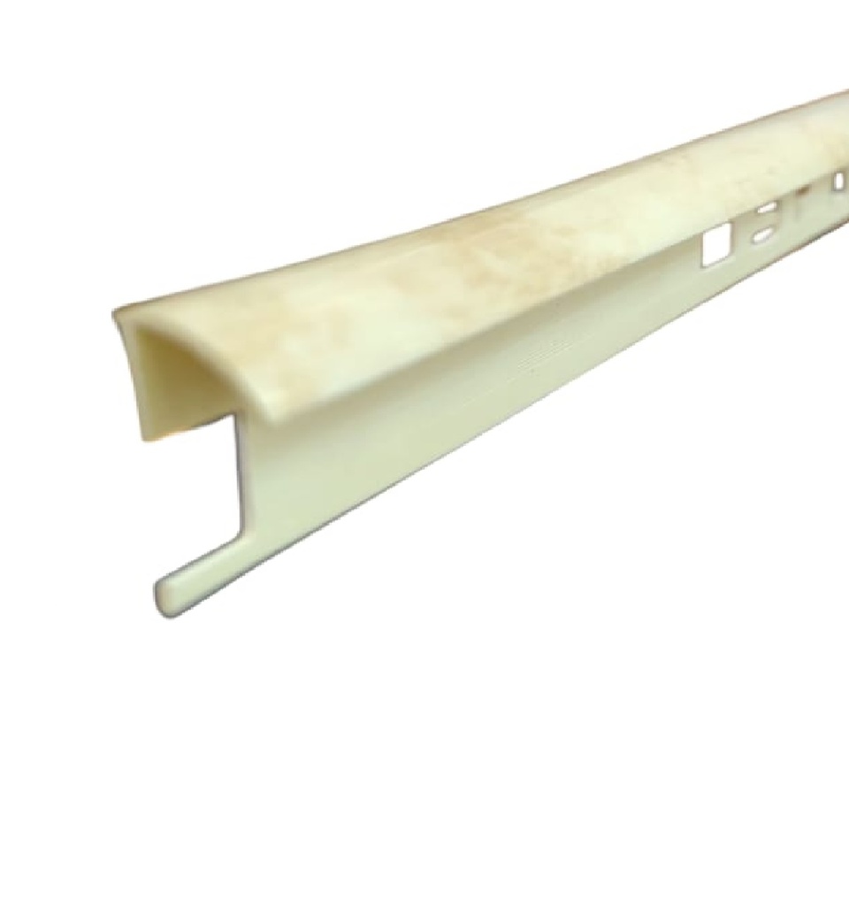 PERFIL / FLEJE DE PLASTICO MARMOLEADO 2.40 MT X 2.3CM COLOR BEIGE REF. CEL-0059 MARCA CELOSIAS