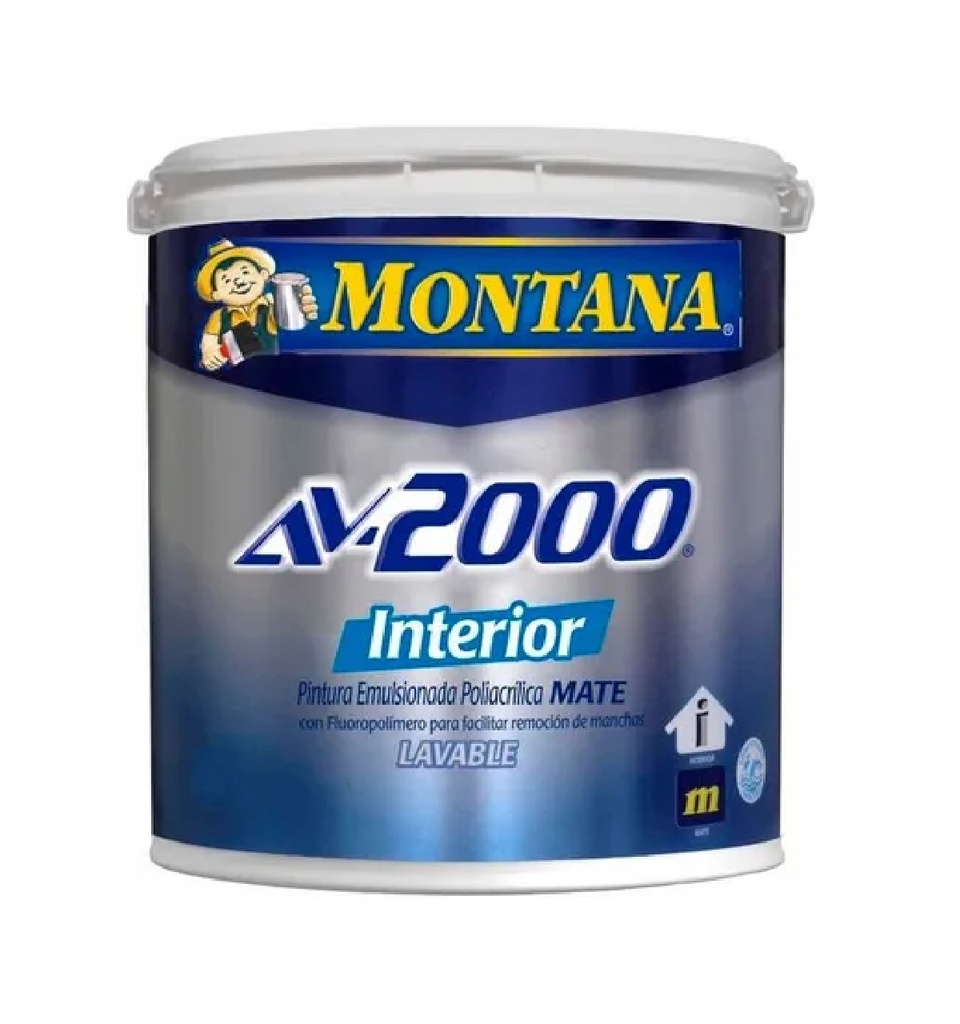 PINTURA DE CAUCHO AV-2000 INTERIOR BLANCO OSTRA 1 GL REF. 270-105 MARCA MONTANA