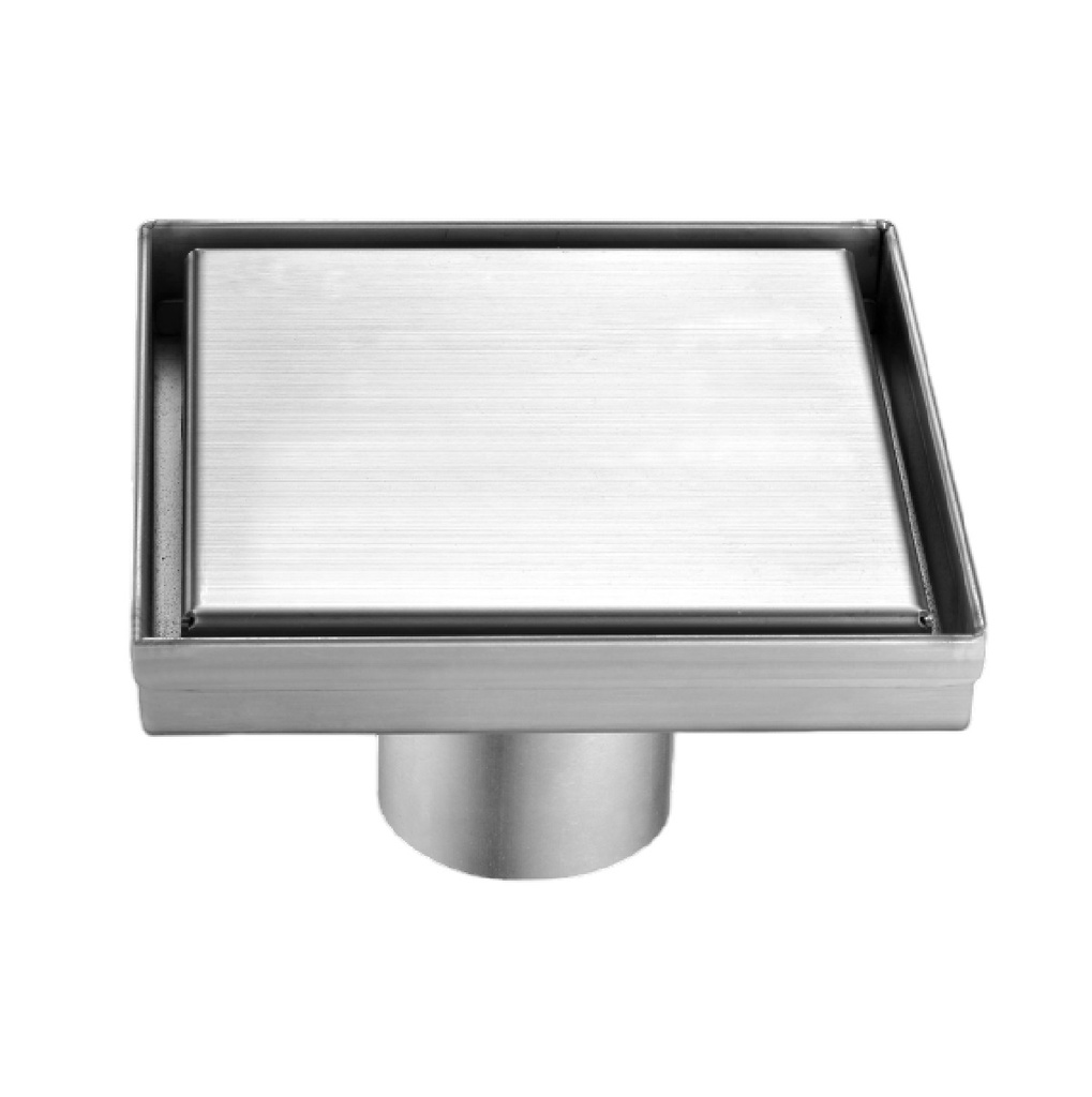 REJILLA CUADRADA / DESAGUE CENTRAL CIEGA INOX SATINADA 15 X 15 CM ( BASE COMPLETA ) REF.08RJ41 FP