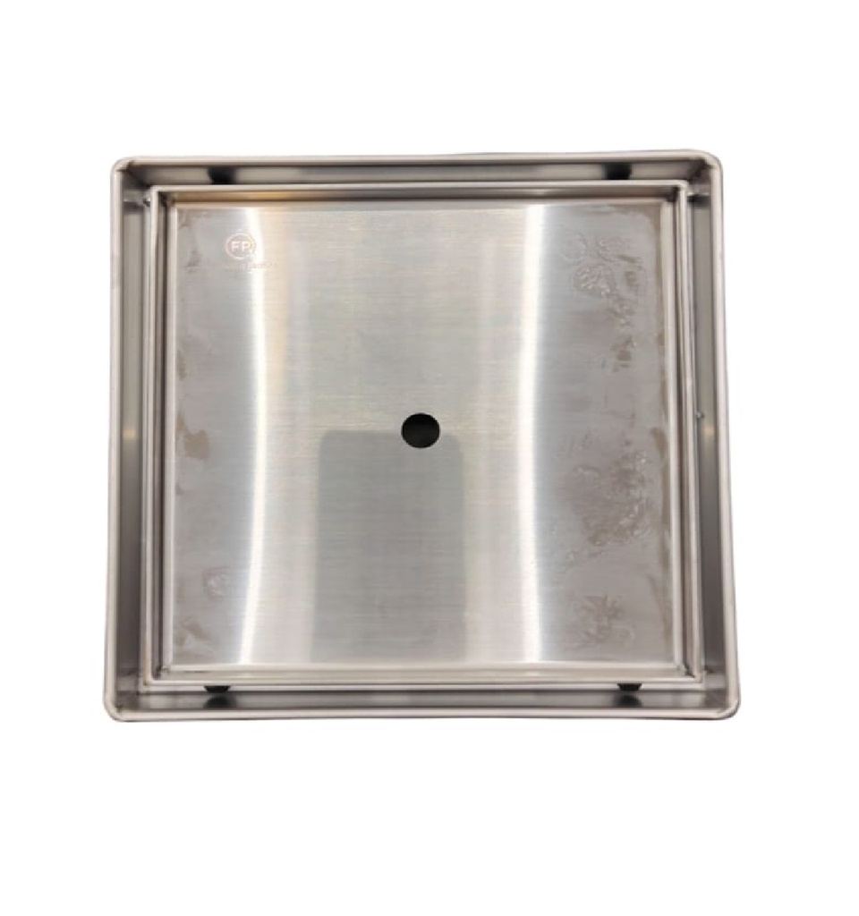 REJILLA CUADRADA / DESAGUE CENTRAL SQUARE INOX SATINADA 15 X 15 CM (INSERTO BALDOSA) REF.08RJ42 FP