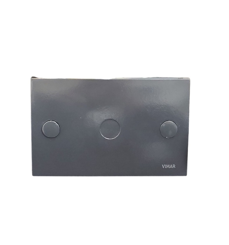 TAPA CIEGA 4"X 2" REF. 06099.G SERIE BLOCK COLOR GRIS ANTRACITA MARCA VIMAR