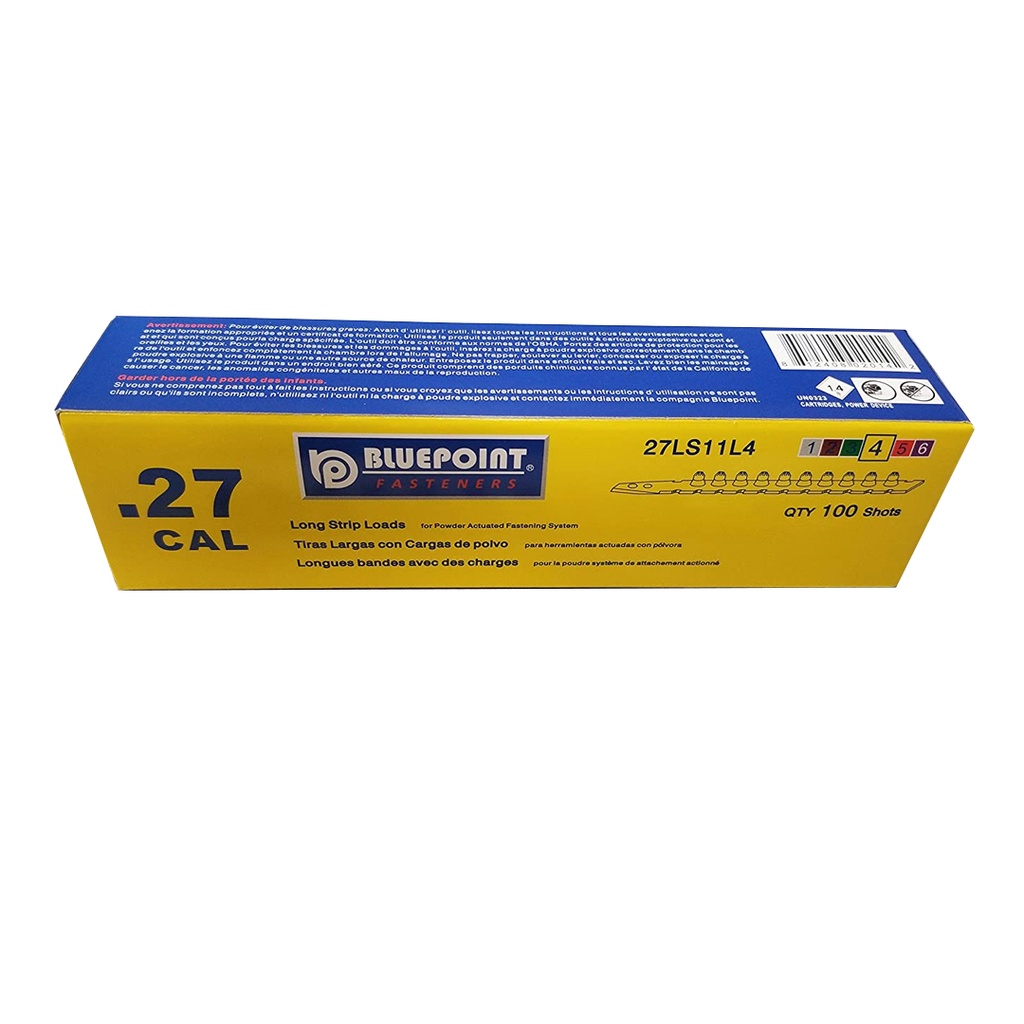 FULMINANTE CAL 27 AMARILLO POINT (CAJA 100 UND) MARCA BLUEPOINT