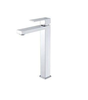 GRIFERIA MONOMANDO ALTO PARA LAVAMANO ACERO INOX SERIE KUBE CHROME CROMADO REF. NVGRI9807 MARCA NOVA