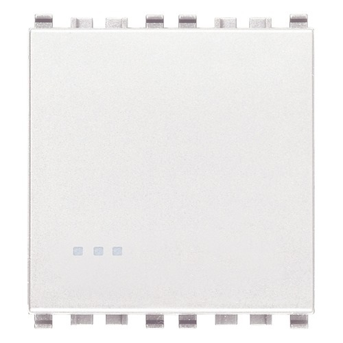 INTERRUPTOR SENCILLO (TACO) 2 MODULOS 1P 16 AX 120-250V BLANCO SERIE EIKON REF.20001.2/B MARCA VIMAR