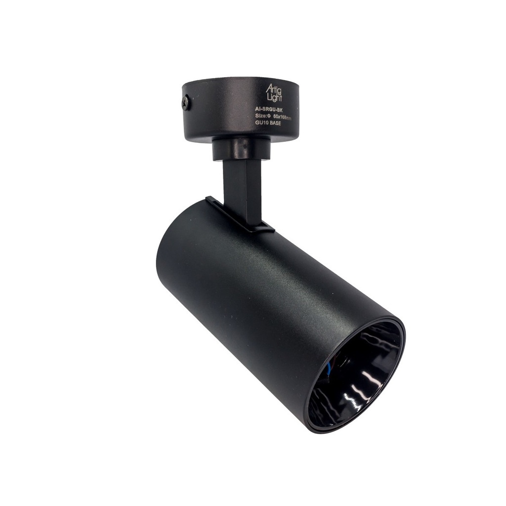 APLIQUE DE TECHO SUPERFICIAL GU10 C/ NEGRO DIRIGIBLE 55 X 150MM C/ SOC REF. AI-SRGU01-BK ARTIG LIGHT