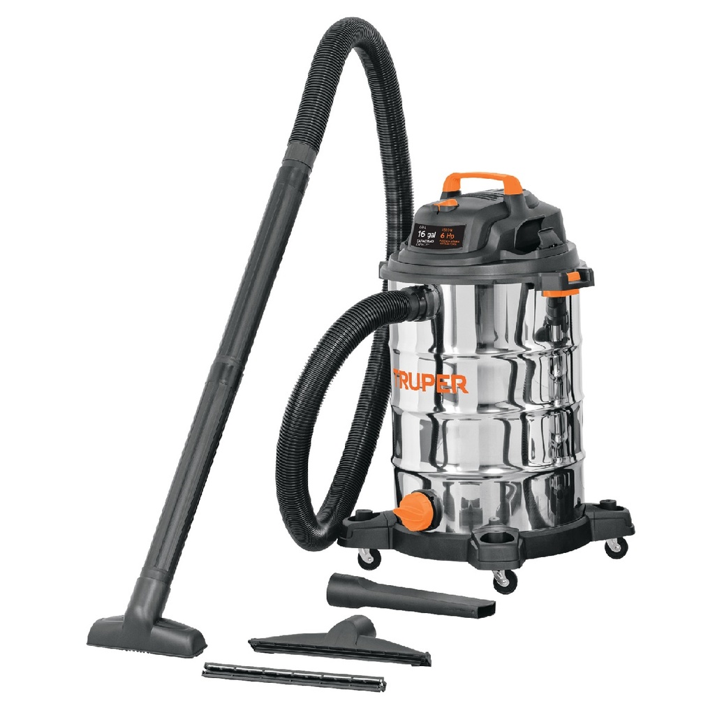 ASPIRADORA 16 GAL. LIQ Y SOLD. 4500 W 6 HP MOD. ASP-16X REF. 101525 / K1525 MARCA TRUPER