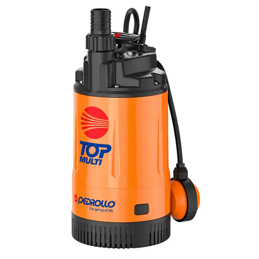 BOMBA SUMERGIBLE DRENAJE 0.75 HP 110V 80 LTS ALTURA 12MT REF 48TPM070U1U TOP MULTI 2 PEDROLLO FB