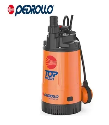 BOMBA SUMERGIBLE DRENAJE 0.75 HP 110V 80 LTS ALTURA 12MT REF 48TPM070U1U TOP MULTI 2 PEDROLLO FB