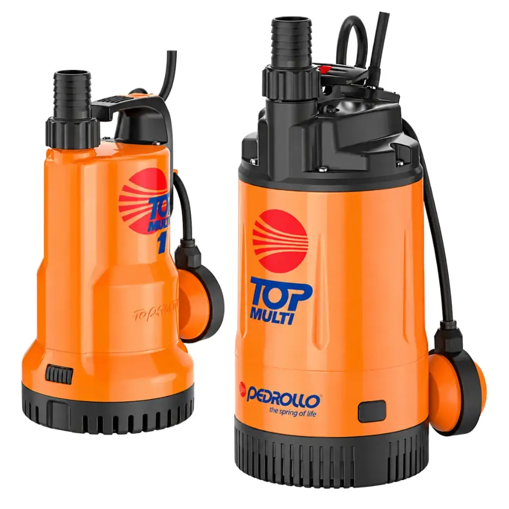 BOMBA SUMERGIBLE DRENAJE 0.75 HP 220V 80 LTS ALTURA 12MT REF 48TPM070P1U MOD. TOP MULTI 2 PEDROLLO FB