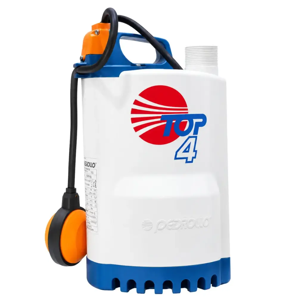 BOMBA SUMERGIBLE DRENAJE 1 HP 110V 320 LTS ALTURA 12MT REF 48TOP142U1U TOP 4 N PEDROLLO FB