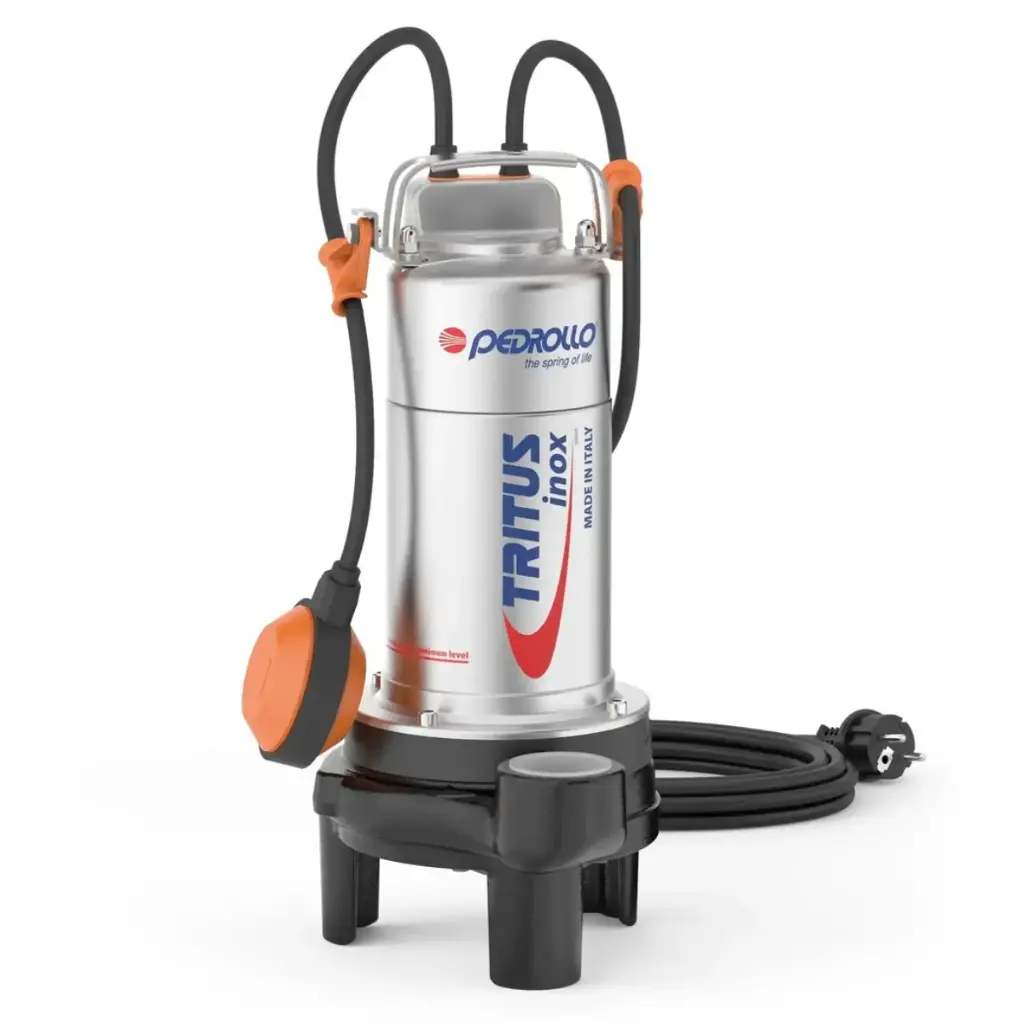 BOMBA SUMERGIBLE DRENAJE 1 HP 220V 250 LTS ALTURA 17.5MT REF 48SHTG075P1 TRITUS INOX PEDROLLO FB