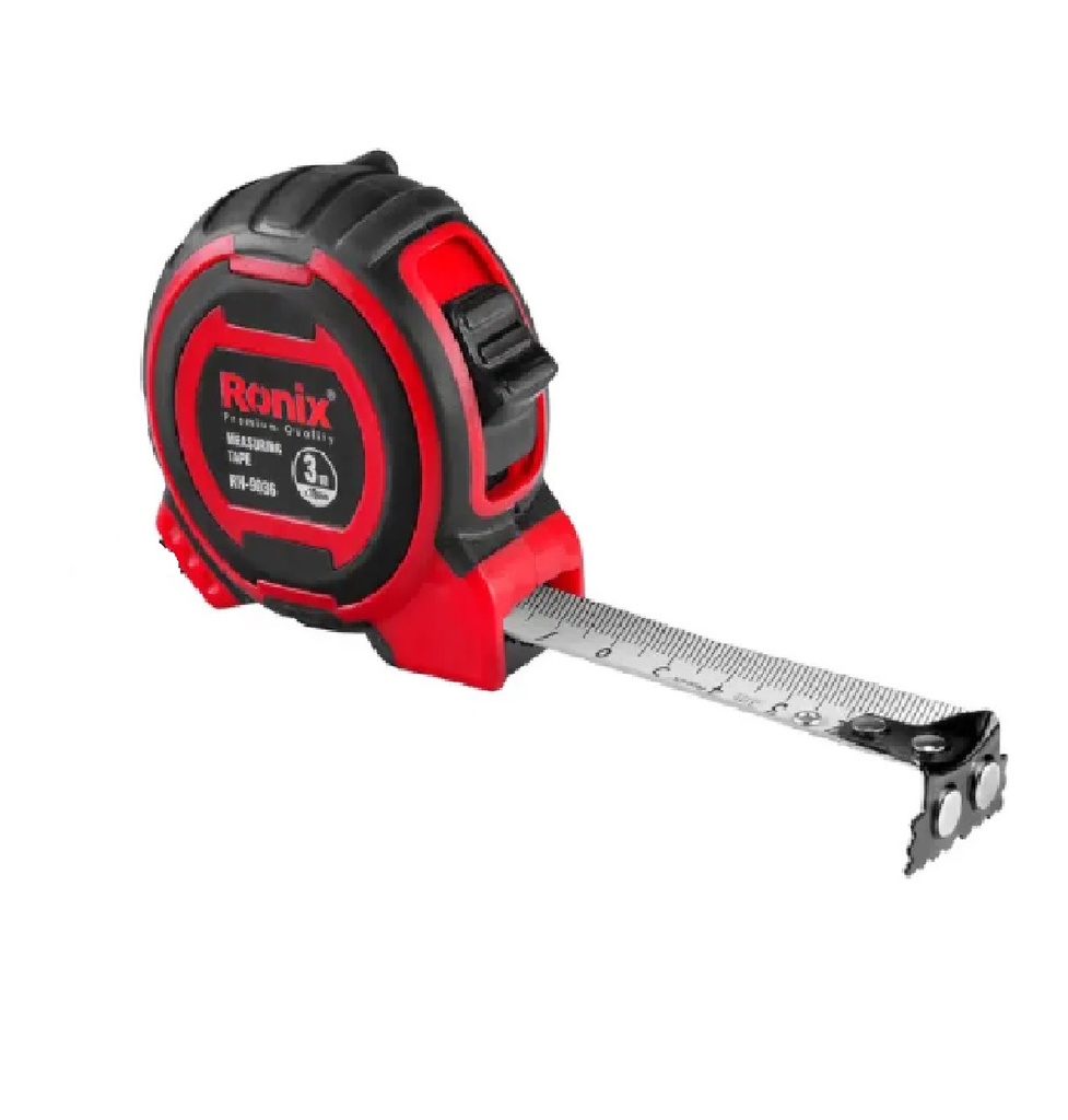 CINTA METRICA C/ BOTON DE TRANCA PUNTA IMANTADA 30 MM X 3 MTS REF. RH-90436 / MARCA RONIX