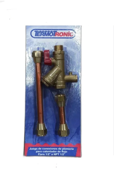 KIT DE INST. D/PLOM C/LLAV-FILT-VAL SEG P/CALENT D/FLUJO FLARE 1/2"-NPT 1/2" REF INST-KP TERMOTRONIC