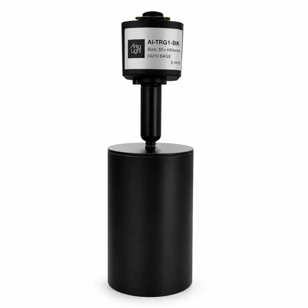 LAMPARA LED INTEGRADA T/BALA P/GU10 55 X 84MM NEGRO P/RIEL TRACK LIGHT TIPO H REF. AI-TRG1-BK ARTIG LIGHT
