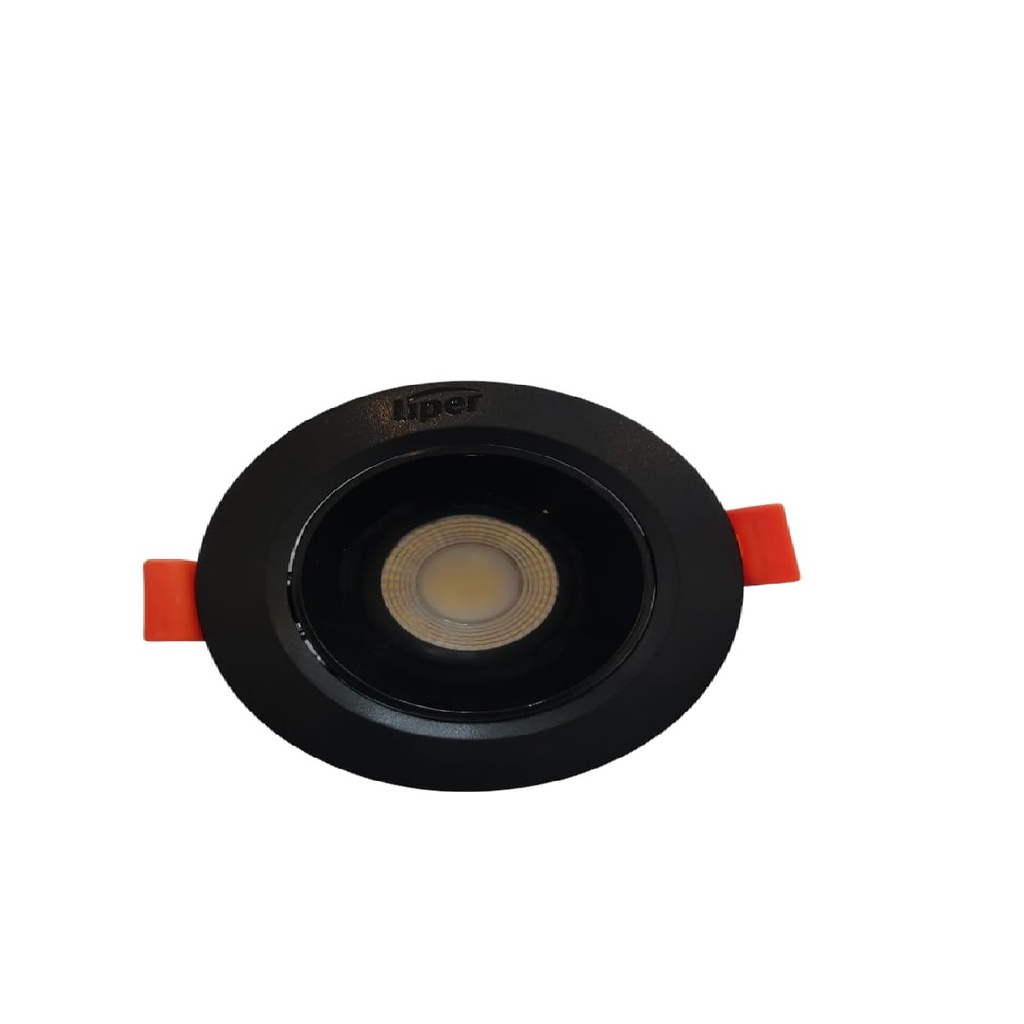 LAMPARA LED SPOT BASCULANTE REDONDO 7W 6500K 630LM 100/285V C/NEGRO REF. LP-CL07G01-YB65 MARCA LIPER