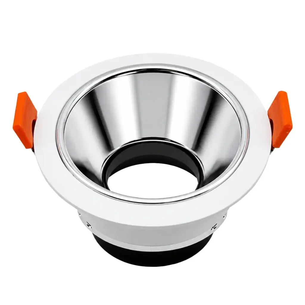 LAMPARA SPOT ARO P/ EMP ANG. AJUST 75MM RED P/GU10 S/BOM C/BLA-ESP REF. AROBE / 504350 MARCA LUCERNA