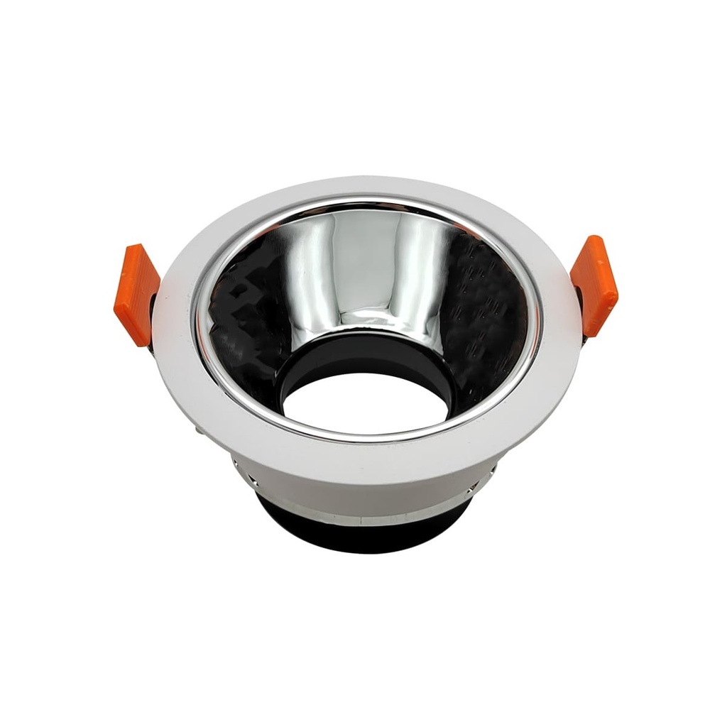 LAMPARA SPOT ARO P/ EMP ANG. AJUST 75MM RED P/GU10 S/BOM C/BLA-ESP REF. AROBE / 504350 MARCA LUCERNA