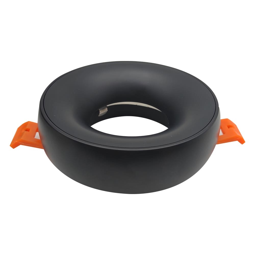 LAMPARA SPOT EMP. RED. 3.5" P/GU10 S/BOM SEMI SUP. MOD DONA C/ NEGRO REF. ARODONANN MARCA LUCERNA