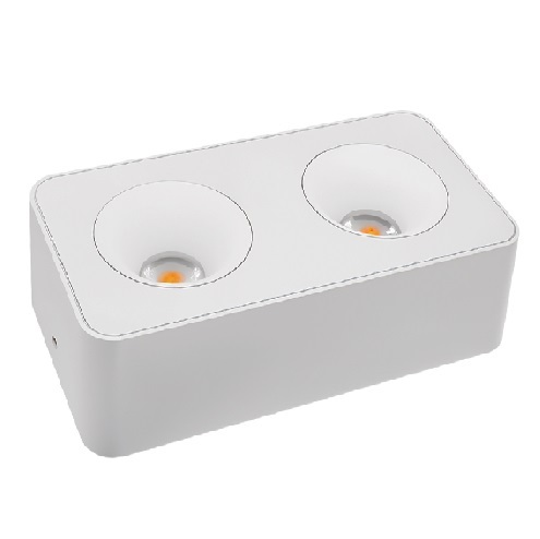 LAMPARA SPOT INTEG RECT. SUP. 24W 3T/CRI90+ MOD BLOCK DOBLE C/BCO REF BLOCK24B/504114 MARCA LUCERNA