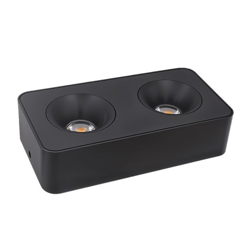 LAMPARA SPOT INTEG RECT. SUP. 24W 3T/CRI90+ MOD BLOCK DOBLE C/NEG REF. BLOCK24N/504121 MARCA LUCERNA