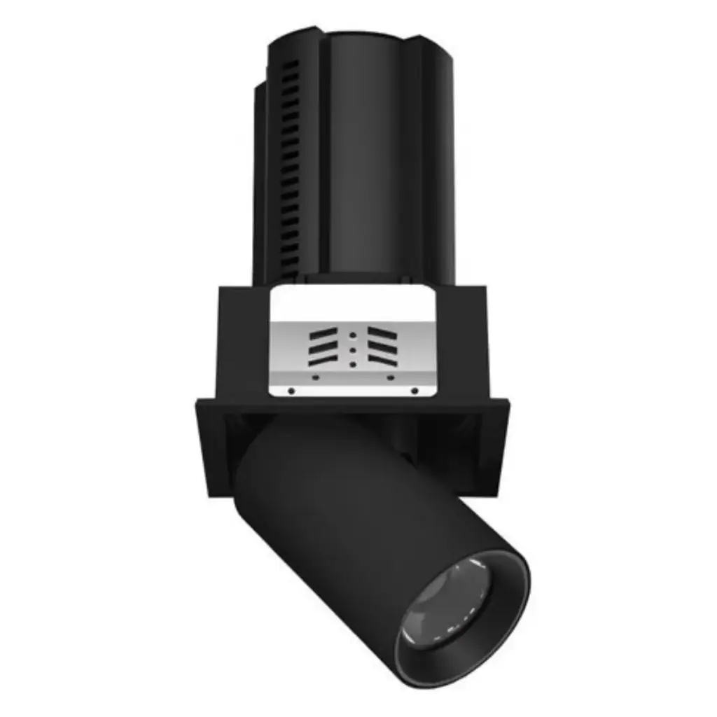 LAMPARA LED INTEG. T/BALA CUAD. EMP. 12W 75MM 3T/CRI90+ C/NEGRO REF. GAL12CN / 504220 MARCA LUCERNA