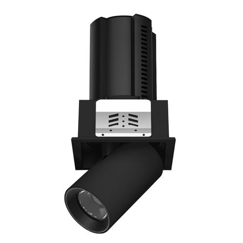 LAMPARA LED INTEG. T/BALA CUAD. EMP. 12W 75MM 3T/CRI90+ C/NEGRO REF. GAL12CN / 504220 MARCA LUCERNA