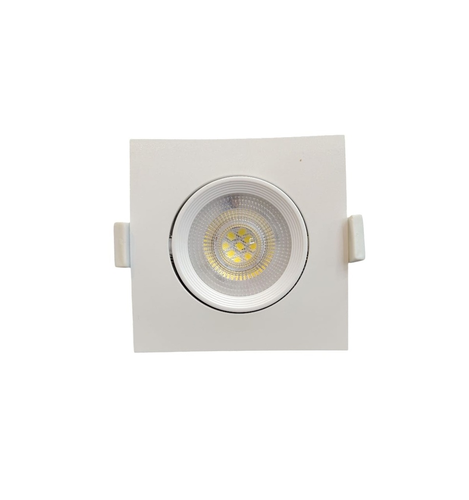 LAMPARA LED SPOT INTEGRADO BASCULANTE CUADRADO 7W 6500K 85/285V REF. 5212631007 MARCA EBELI