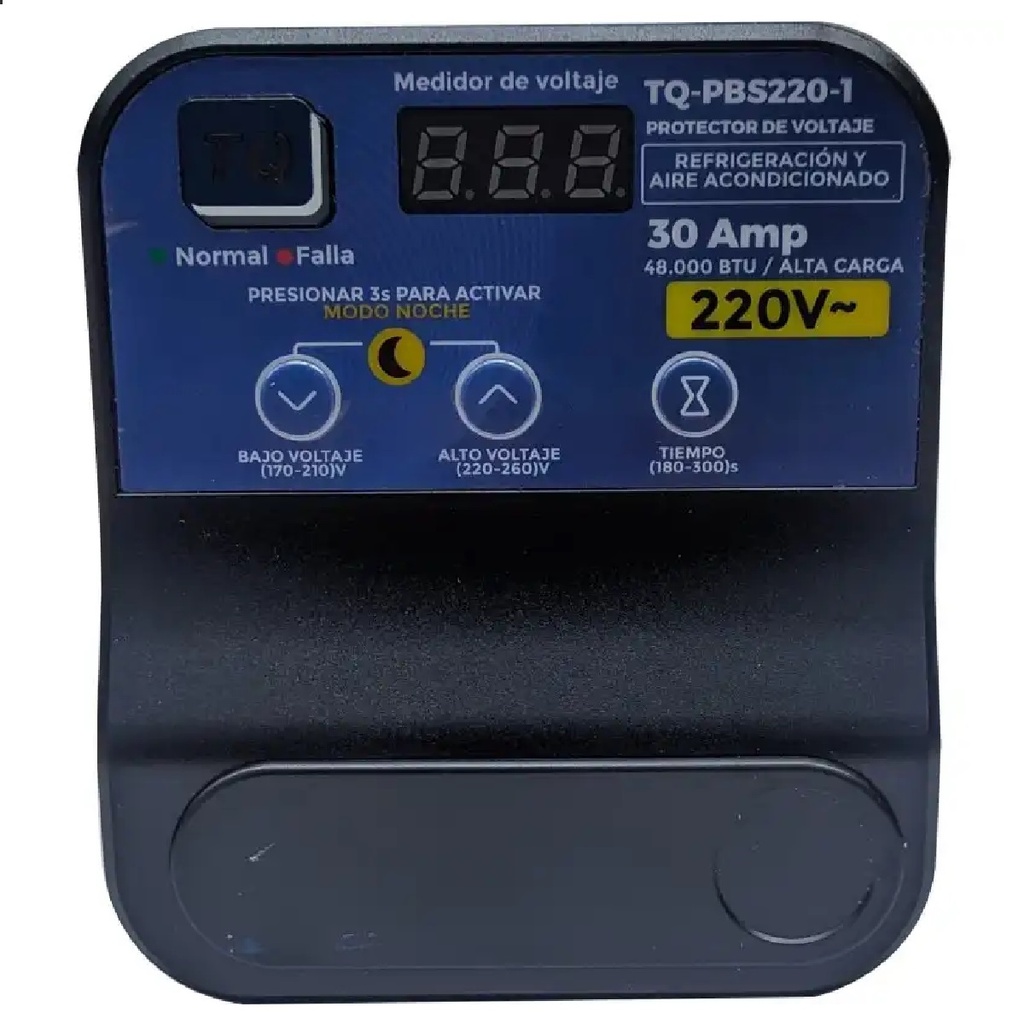 PROTECTOR DE VOLTAJE P/ REFRIGERACION Y A/A 220V C/BORN. Y MED.VOLTAJE REF.TQ-PBS220-1 TOTAL QUALITY