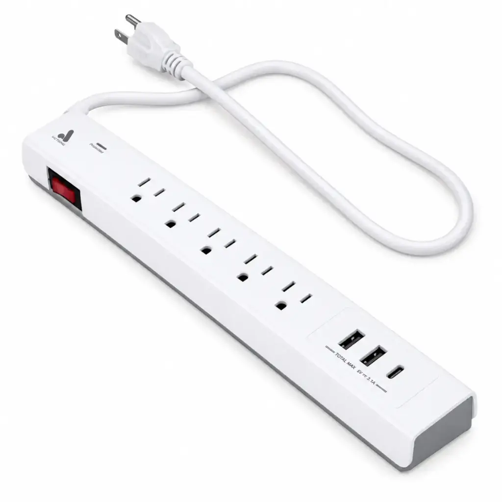 REGLETA 5 TOMAS SUP P 120 V TOMA USB / USB C CAB. 0.90 MTS REF. GMT-5R3U-C / 008414 MARCA EXCELINE