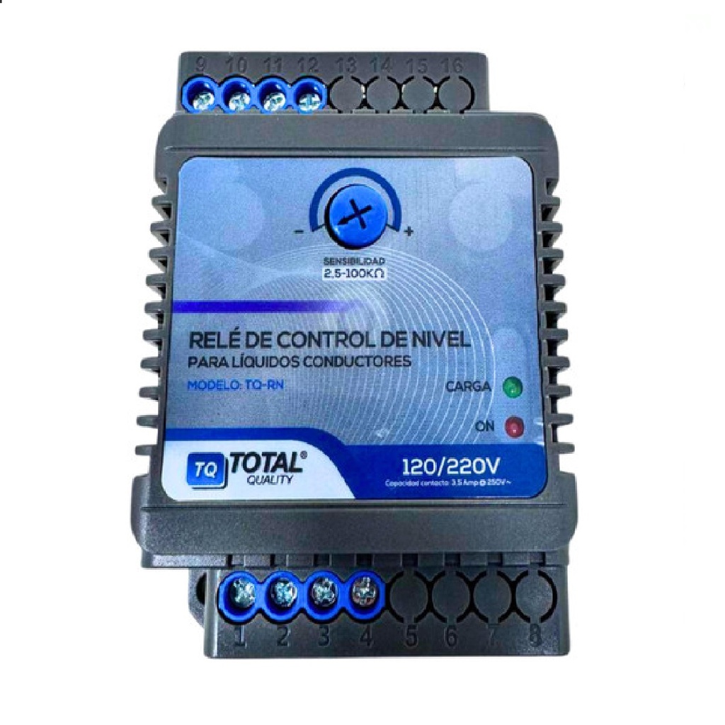 RELE DE CONTROL NIVEL P/ LIQ CONDUCTORES POZO / TANQUE 120 / 220 V 3.5 AMP REF- TQ-RN / 471137 TQ