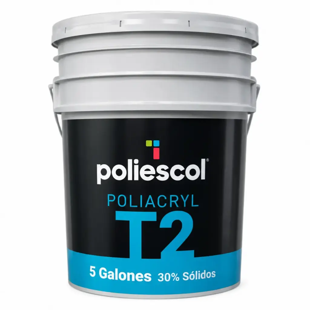 RESINA POLIACRYL T-2 IMPERMEABILIZANTE CUÑETE ( 5 GALON ) MARCA POLIESCOL