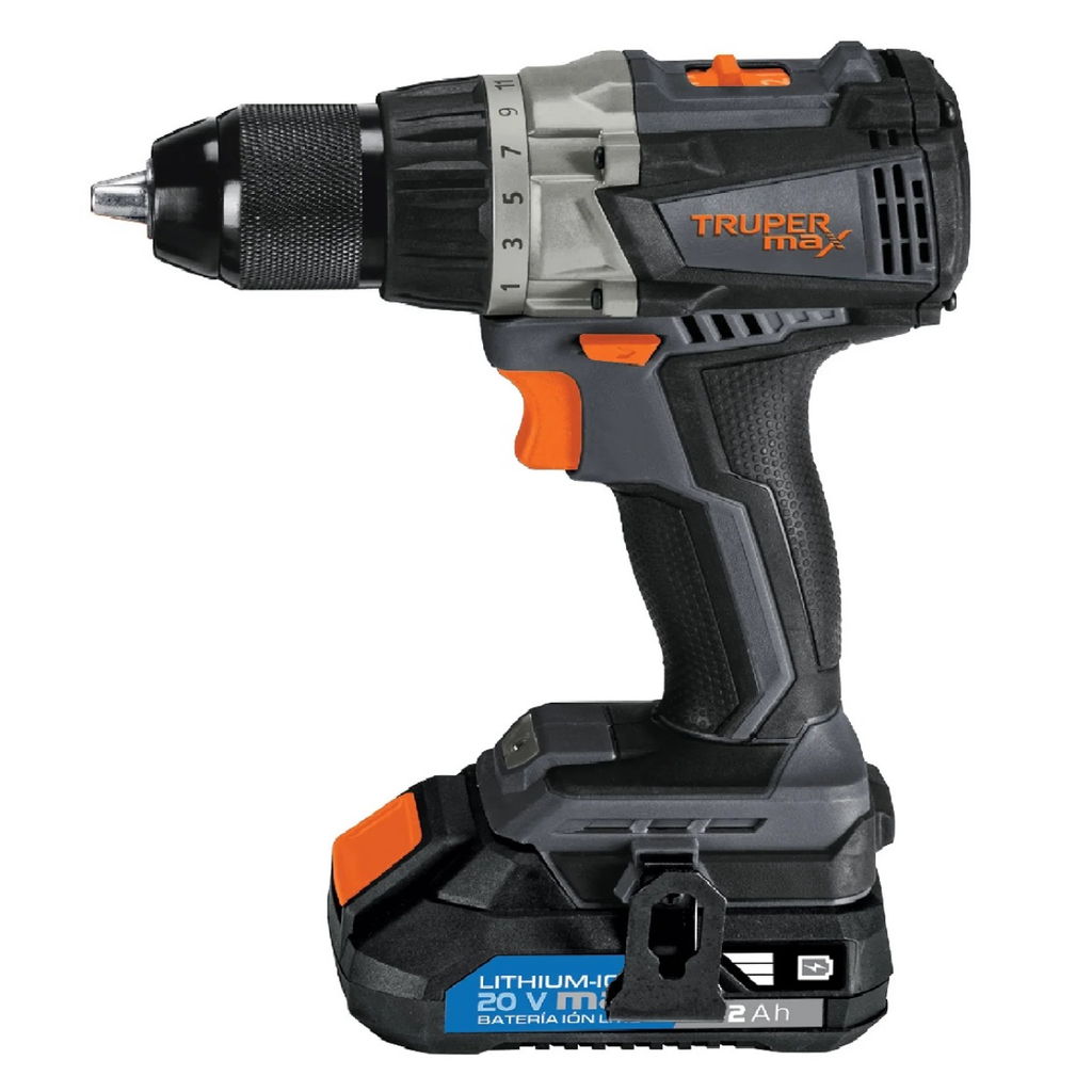 TALADRO/DESTORN INALAMB./ 1/2" 20V LED 2 BAT.CARGADOR+MAL MOD 101452 MAX-20T REF K1452 MARCA TRUPER