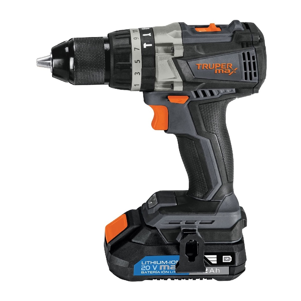 TALADRO ROTOMARTILLO INALAMBRICO 1/2" 20V 2 BAT+CARG+MAL MOD.101453 MAX-20R REF. K1453 MARCA TRUPER