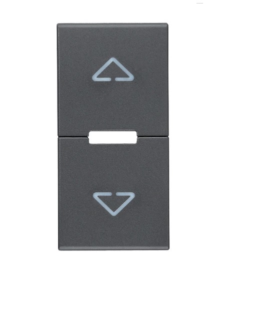 TECLA 2 BOTONES MEDIOS 1M SIMB. FLECHAS COLOR GRIS SERIE EIKON REF. 20755.2 MARCA VIMAR