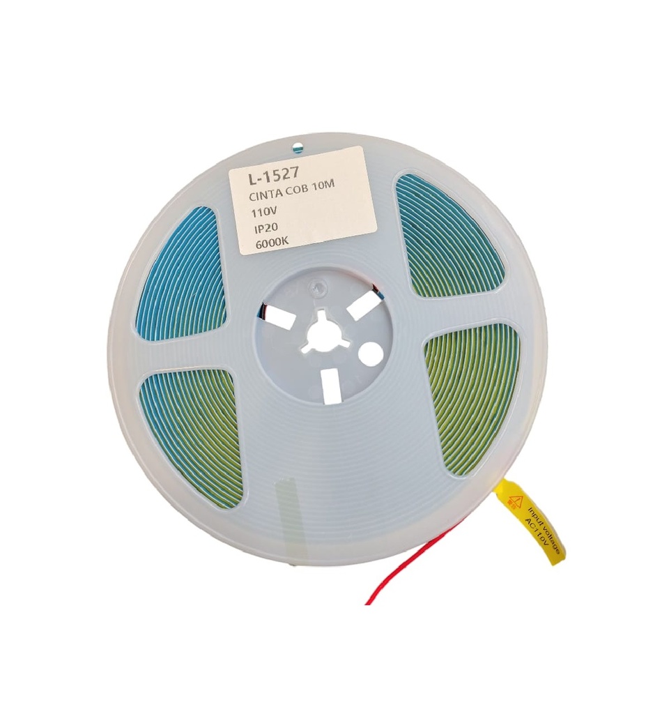 CINTA LED T/COB S/PUNTOS 110V 6000K IP20 10MT 10W (NO REQUIERE PLUG) USA 1085 REF LUM-1527-6K LUMIND