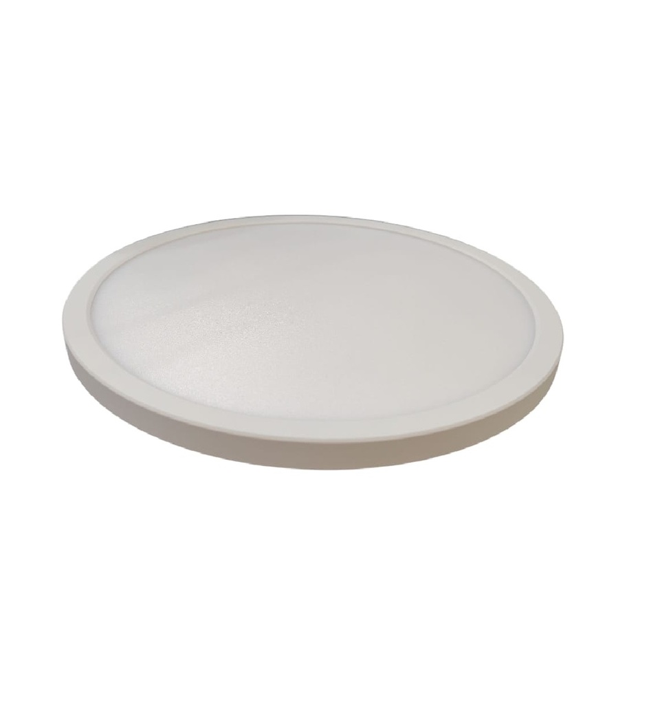 LAMPARA PANEL LED SUPERFICIAL REDONDO 24W 85-240V 3T IP65 2400LM BLANCO REF. LUM-786 LUMIND