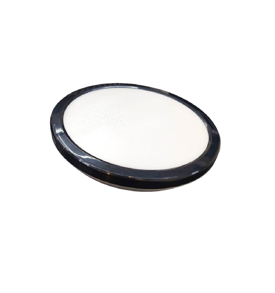 LAMPARA PANEL LED SUPERFICIAL REDONDO 12W 85-240V 3T IP65 2400LM NEGRO REF. LUM-786-12B LUMIND