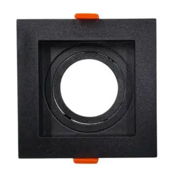 LAMPARA SPOT MARCO CUADRADO EMPOTRABLE 190 X 106 X 37.5 MM P/DICROICO GU10 NEGRO C/ SOC REF. LUM-1582 MARCA LUMIND