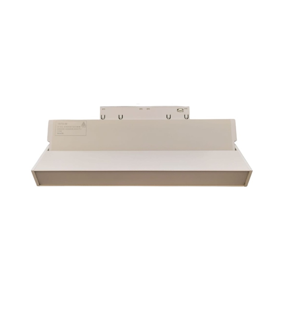 LAMP. LINEAL DIFUSA ORIENT.12W 48V 3000K+4000K 230X87X25MM BCO P/RIEL MAGNET. REF. EF-1575-W EFECTO
