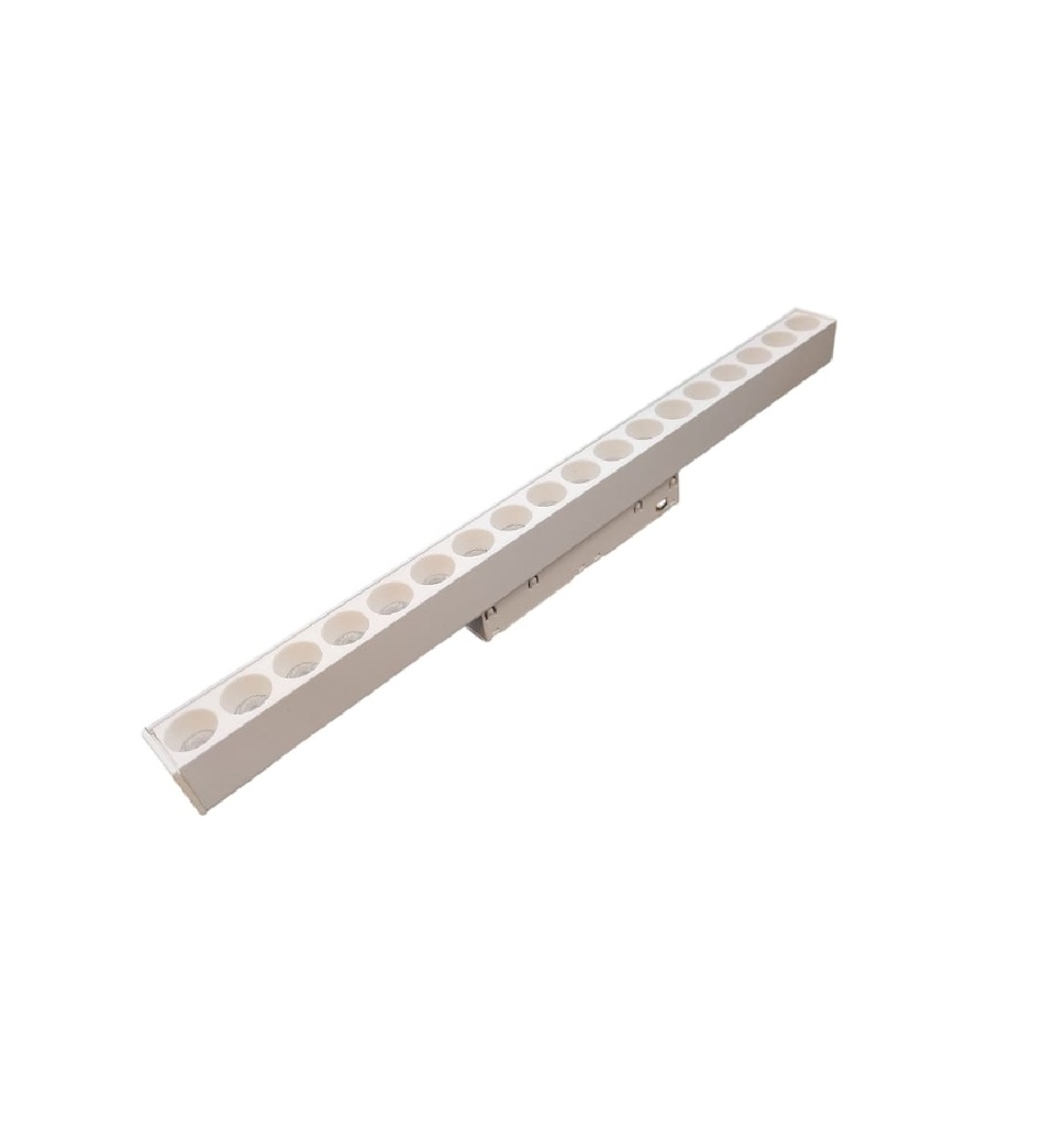LAMPARA LED LINEAL MULTISPOT 18W 48V 3000K+4000K 330X22X25MM BCO P/RIEL MAG REF. EF-1574-18W LUMIND