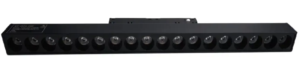 LAMPARA LED LINEAL MULTISPOT 18W 48V 3000K+4000K 300X22X25MM NEGRO P/RIEL MAG REF.EF-1574-18B EFECTO